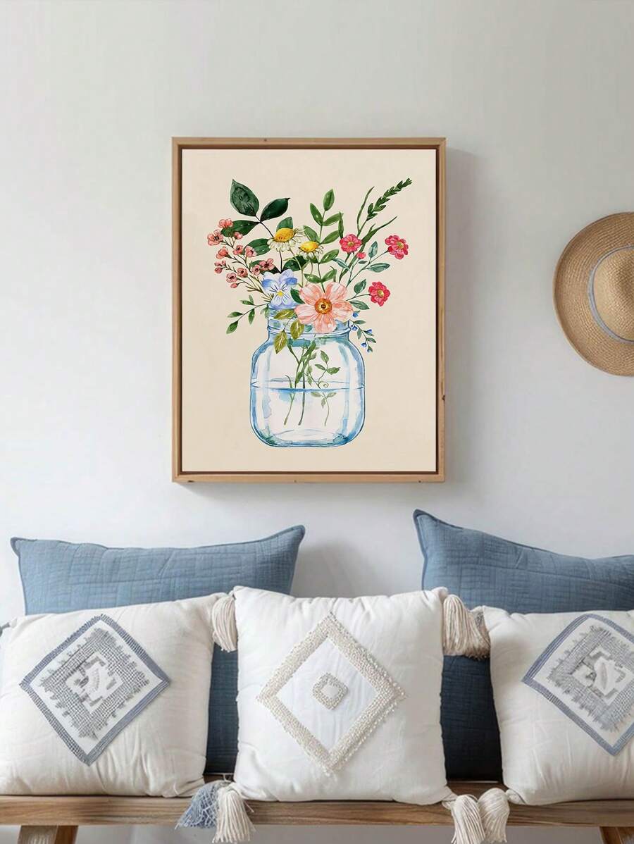 Bring timeless elegance to your space with this chic vintage flower bouquet canvas art. Perfect for living rooms, offices, bedrooms, and dining areas, this minimalist piece features a beautiful multicolor floral design that complements any décor style. Crafted from quality chemical fiber material, this versatile wall art works beautifully in homes, offices, and special spaces alike.&nbsp;