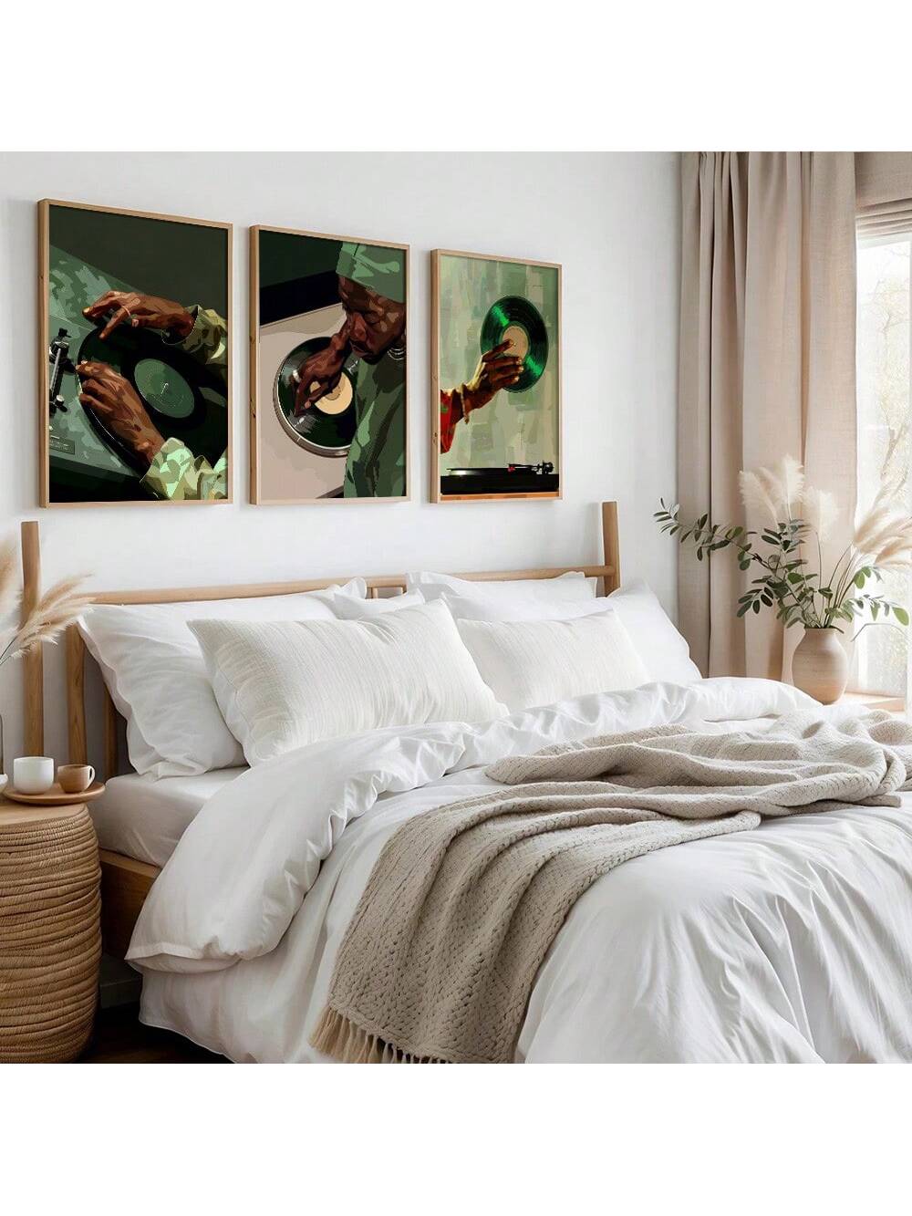Enhance your living space with this set of 3 unframed DJ vinyl record posters, expertly designed to celebrate hip hop music culture. Each canvas print captures iconic vinyl aesthetics, ideal for adding a stylish yet authentic vibe to any modern home or studio. These posters offer a sleek way to showcase your passion for music without the bulk of frames, providing versatile decor that complements various interior styles.