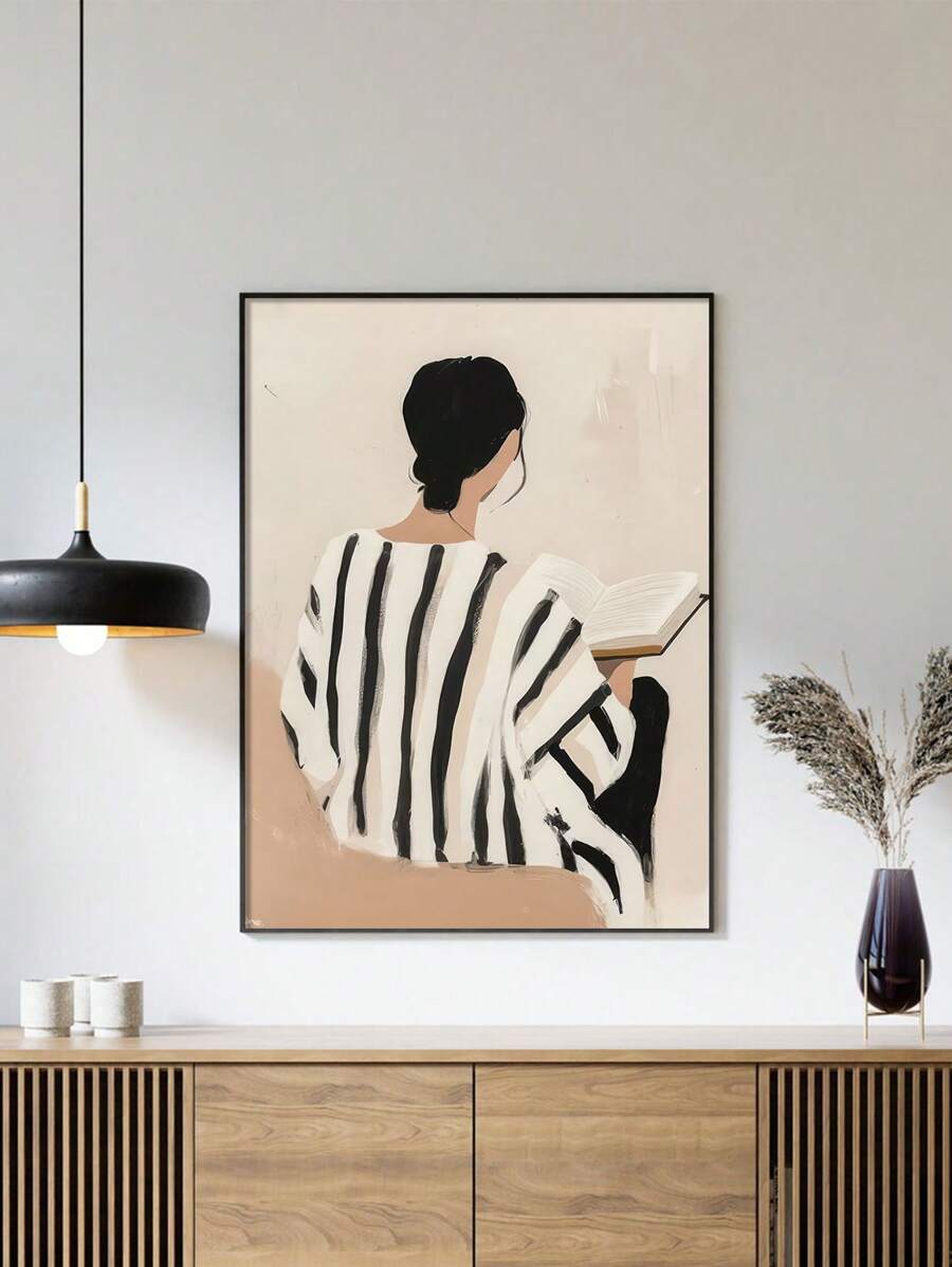 Elevate your space with this striking modern canvas wall art featuring a woman gracefully holding a scroll. This unframed oil painting brings sophistication and artistic flair to any room—from living rooms and bedrooms to home offices and dining areas. The multicolor palette complements various décor styles while the canvas material ensures durability and lasting beauty. Perfect for creating a focal point that sparks conversation and adds cultural elegance to your home or professional environment.