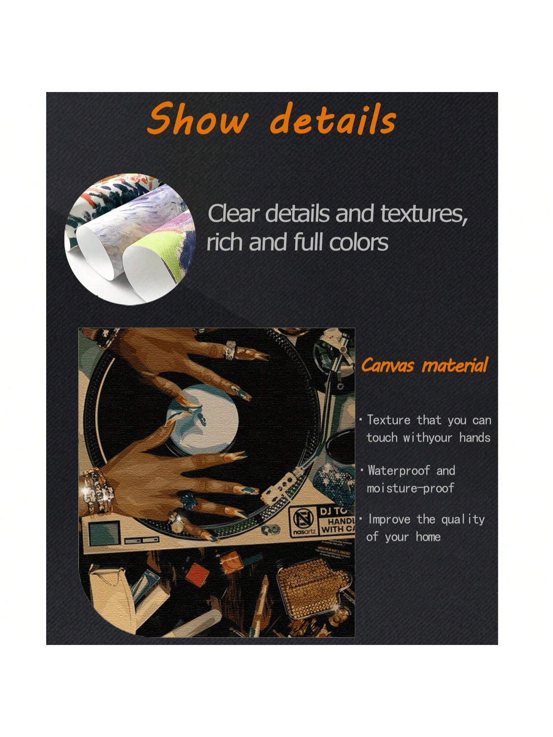 Elevate your space with this Abstract African DJ Turntable Canvas Art, a frameless vintage-style wall print that blends cultural vibrancy with musical energy. Perfect for living rooms, bedrooms, or creative spaces, this artwork adds a unique autumn and winter decor touch.