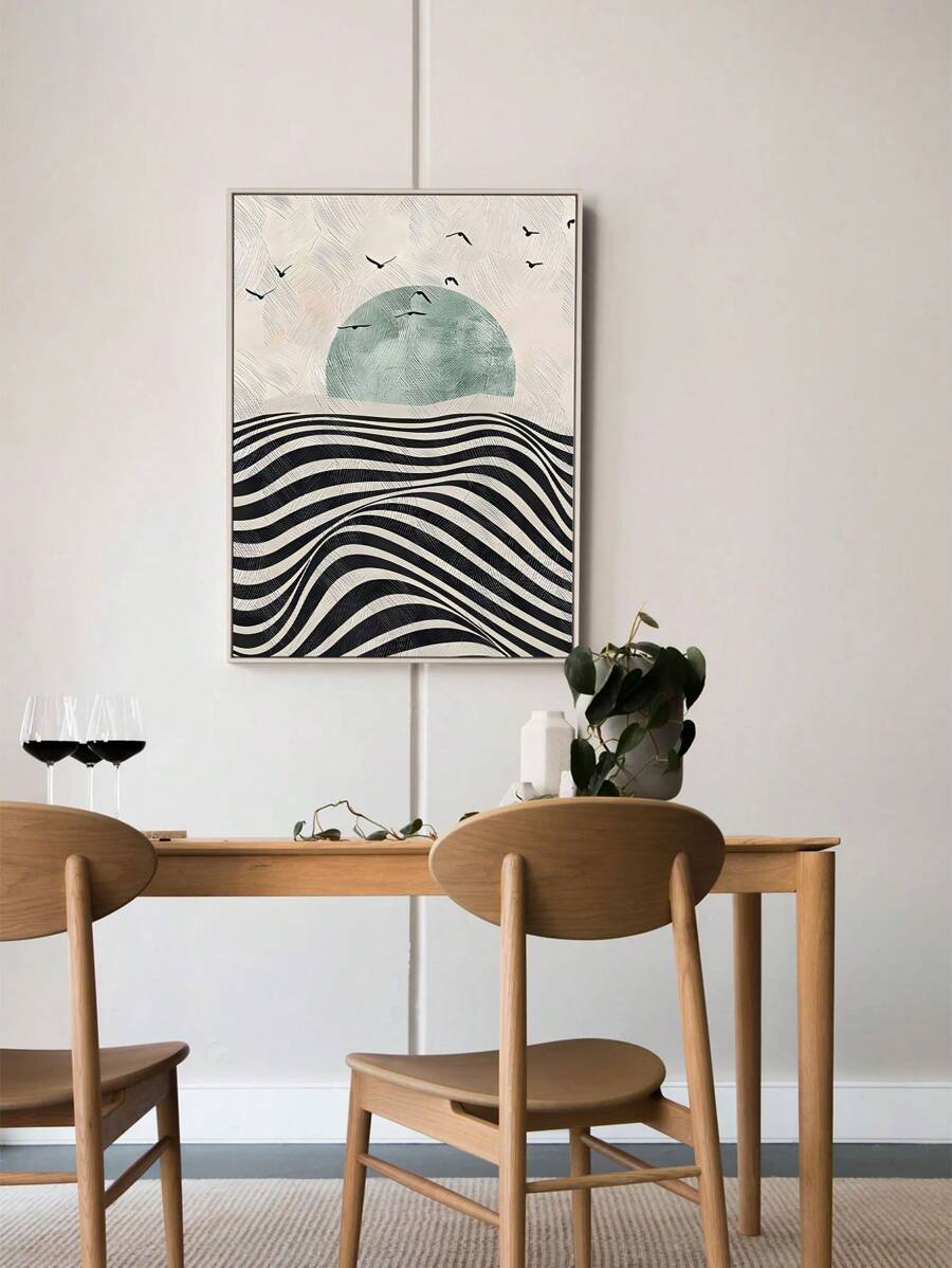 Bring warmth and inspiration into your space with this striking Abstract Sun Canvas Wall Art. Featuring a bold, contemporary design with the uplifting message "We Can Move The Sun Together," this unframed poster celebrates unity and possibility.