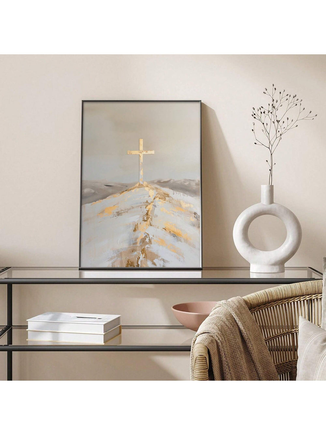 Elevate your space with this Elegant Holy Cross Wall Art, a modern Christian canvas print that combines simplicity and spiritual significance. Perfectly designed for both home and office, it offers a refined way to express faith and inspire calmness. The high-quality canvas ensures durability and vibrant detail, making it a timeless piece that enriches any environment with grace and devotion.