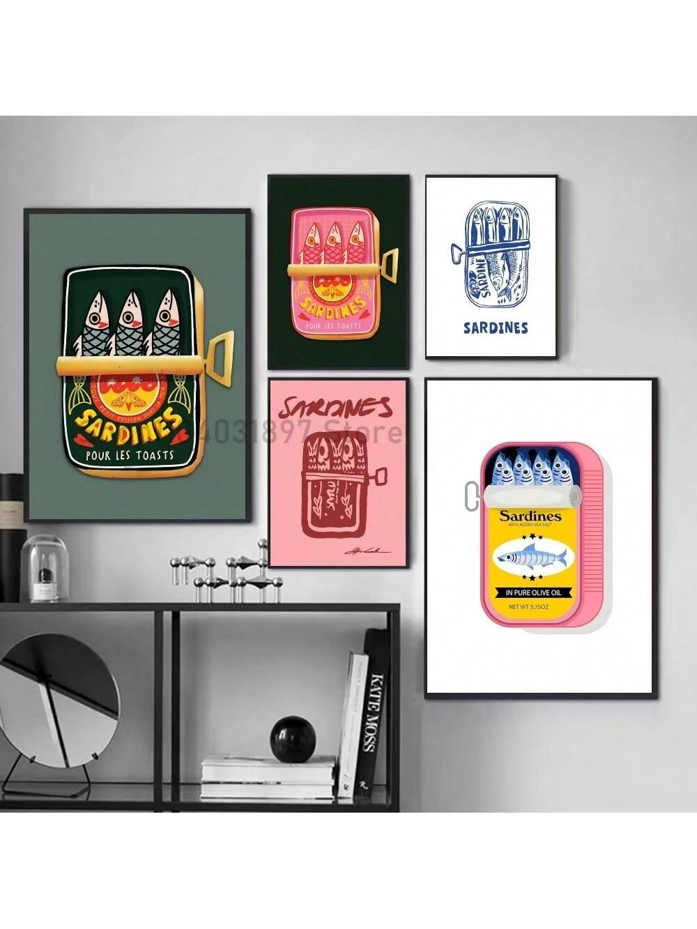 Transform your coffee house or bar with this striking sardine can fish poster. Featuring vibrant, eye-catching artwork that captures the essence of vintage seafood aesthetics, this self-adhesive wall decal brings character and charm to any hospitality space. The waterproof design ensures durability in humid environments, making it ideal for kitchens, bathrooms, and commercial settings. Simply peel and stick for instant installation—no tools or professional help required. Perfect for creating a cohesive them