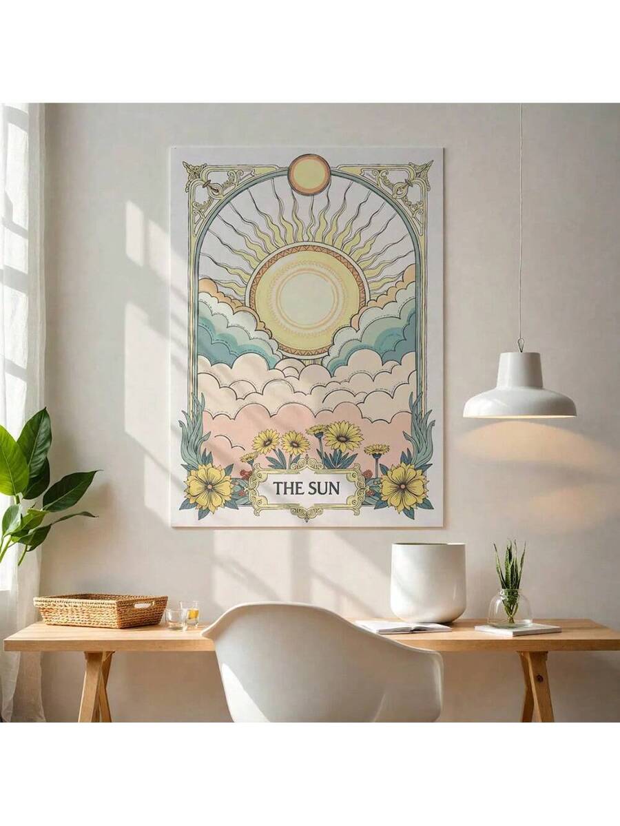 Transform your home into a celestial wonderland with our Boho Abstract Moon &amp; Sun Tarot Card Wall Art Set. These unframed canvas prints feature intricate designs of the moon and sun, bringing a modern and mystical touch to your décor. Perfect for those looking to add a touch of bohemian charm to their space.