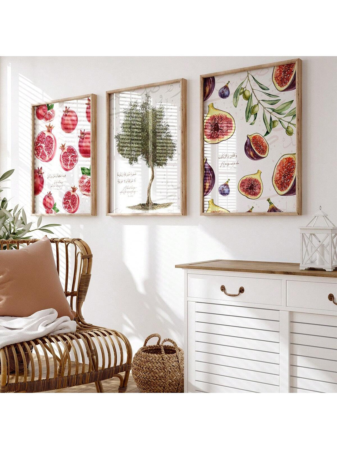 Elevate your space with this 3-piece unframed canvas wall art set featuring vintage Islamic watercolor prints. Each piece showcases intricate designs and soothing colors that bring timeless elegance and cultural richness to your home decor. Crafted for versatile placement, this set seamlessly complements a variety of interior styles while enhancing ambiance with refined artistry. Perfect for those who appreciate heritage-inspired aesthetics and subtle sophistication.