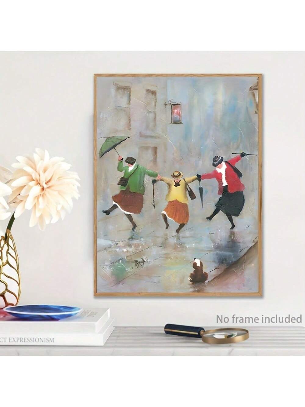 Elevate your space with our Joyful Rain Dance Vintage Canvas Poster, a sophisticated piece that combines nostalgic charm with contemporary appeal. This carefully crafted canvas art features a timeless rain dance motif, rendered in vintage-inspired tones that complement diverse interior styles.