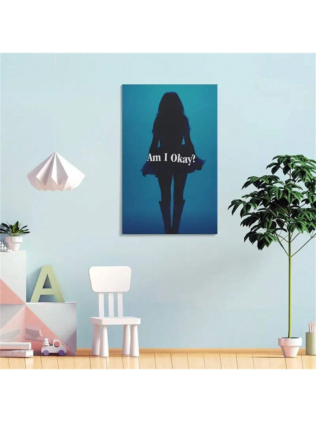 Enhance your bedroom and living room decor with the Unframed Megan Moroney "Am I Okay" Poster. This modern, minimalist wall art features a thought-provoking quote by artist Megan Moroney. The perfect addition to any space, this poster will add a touch of artistic beauty and inspiration to your home.