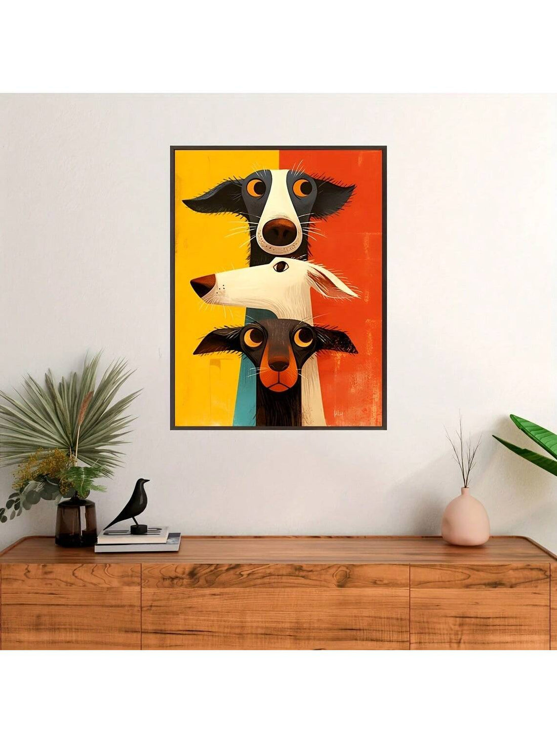 Elevate your living space with this Whimsical Dog Canvas Wall Art, featuring an abstract animal print that blends creativity and charm. Crafted to inspire, this piece adds a sophisticated yet playful touch to any room, perfect for art enthusiasts seeking unique home decor. Its vibrant design and quality canvas make it a lasting statement that complements diverse interior styles.