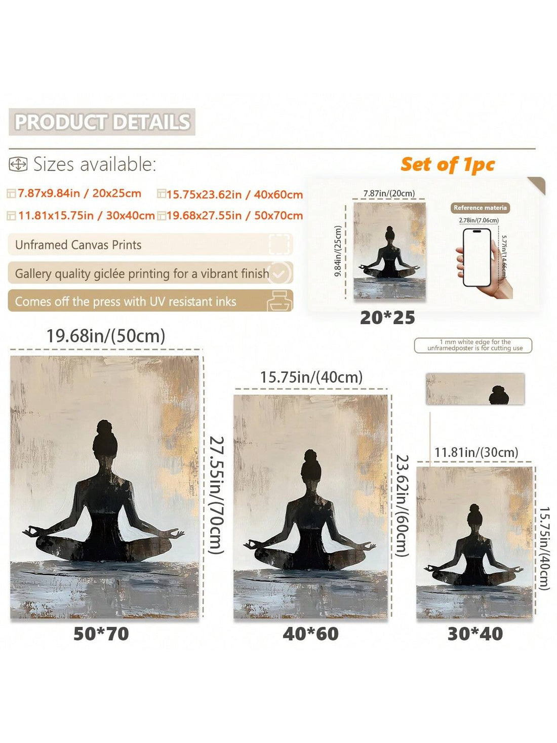 Transform your space into a sanctuary of tranquility with our Zen Yoga Pose Canvas Wall Art. This minimalist decorative painting features clean lines and balanced composition, creating a focal point that promotes mindfulness. The subtle palette and thoughtful design complement meditation spaces while enhancing any room's aesthetic. Professionally crafted on premium canvas, this piece serves as both a visual reminder of your practice and an elegant design element for contemporary interiors.