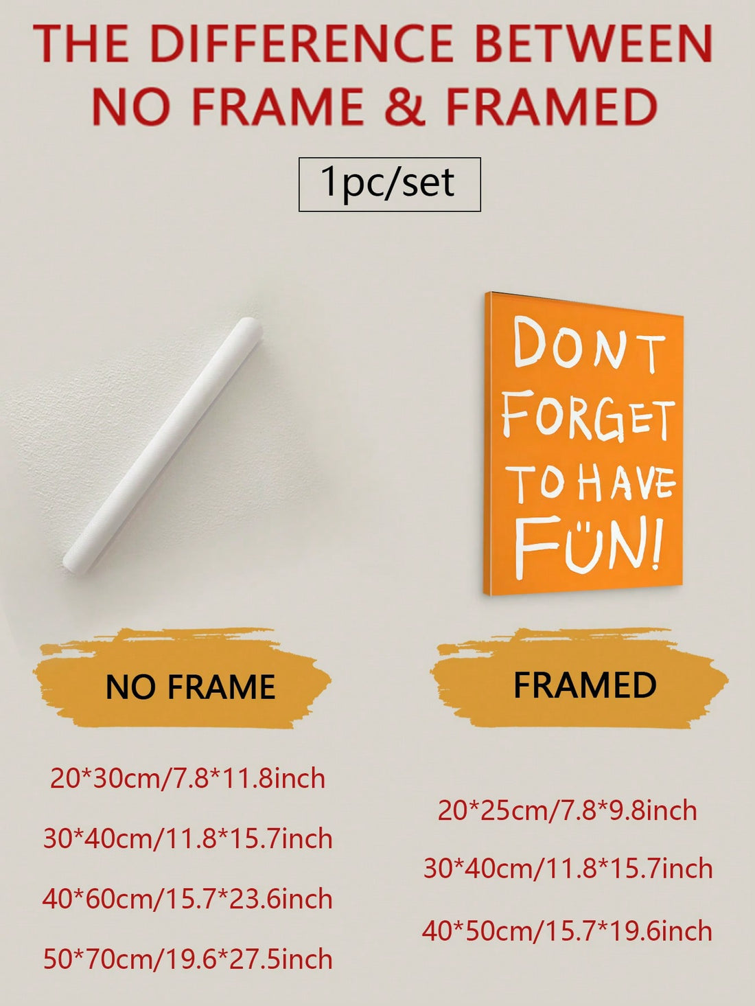 Enhance your home and office decor with this inspirational canvas wall art featuring the quote 'Don't Forget to Have Fun'. Featuring high-quality materials and a motivational message, this poster will serve as a daily reminder to prioritize joy and positivity in your life. Perfect for any space, this piece combines functionality with beauty.