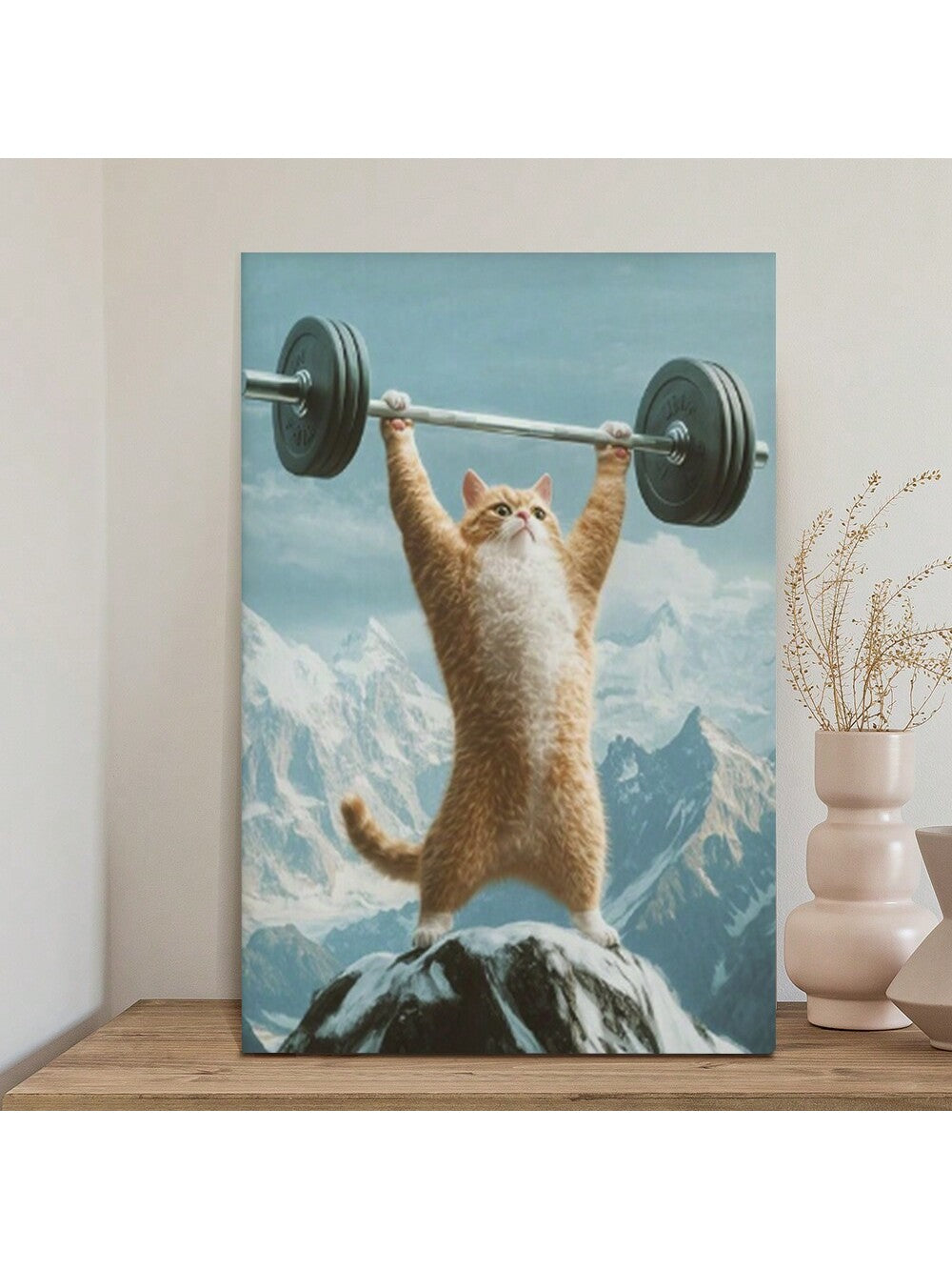 Enhance your home gym with our Funny Cat Weightlifting Wall Art, specially designed for fitness enthusiasts. Featuring modern and humorous graphics, this printable decor is a great way to add personality and motivation to your workout space. Perfect for cat lovers who want to stay fit and have a good laugh.