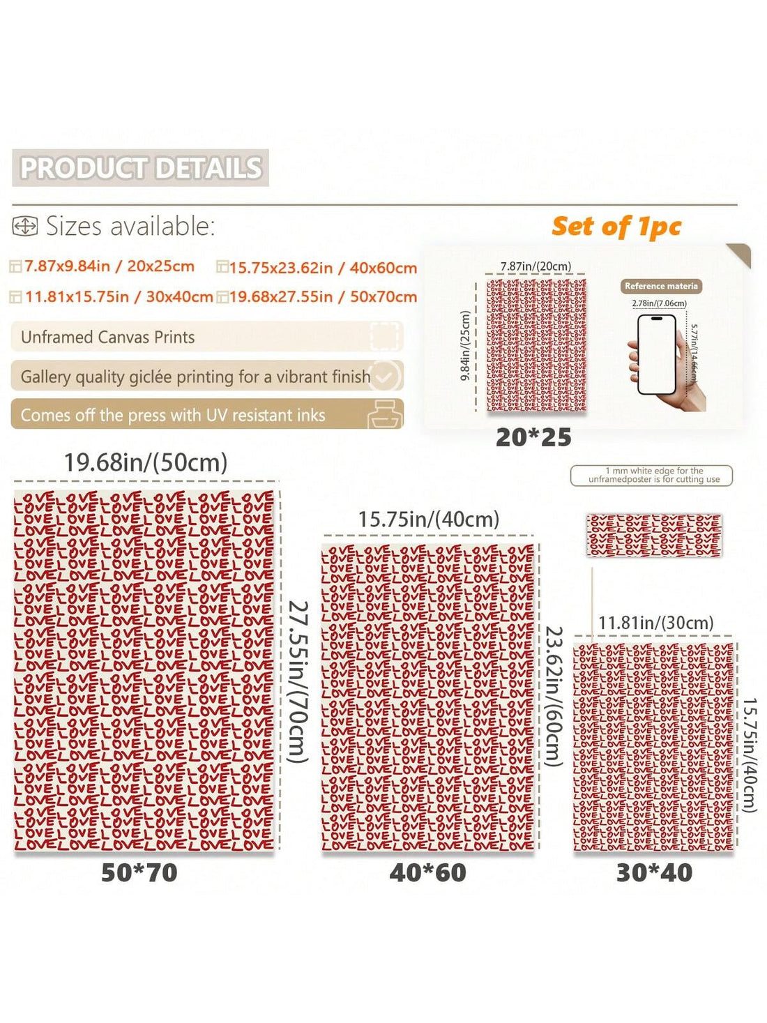 Elevate your space with this stunning framed canvas art print featuring a timeless love design. Perfectly crafted for both home and office, it adds a sophisticated touch that inspires warmth and connection. This piece makes an ideal Valentine's Day gift, combining elegant aesthetics with meaningful sentiment to enhance any environment. Durable framing ensures lasting quality, making it a cherished addition to your décor collection.