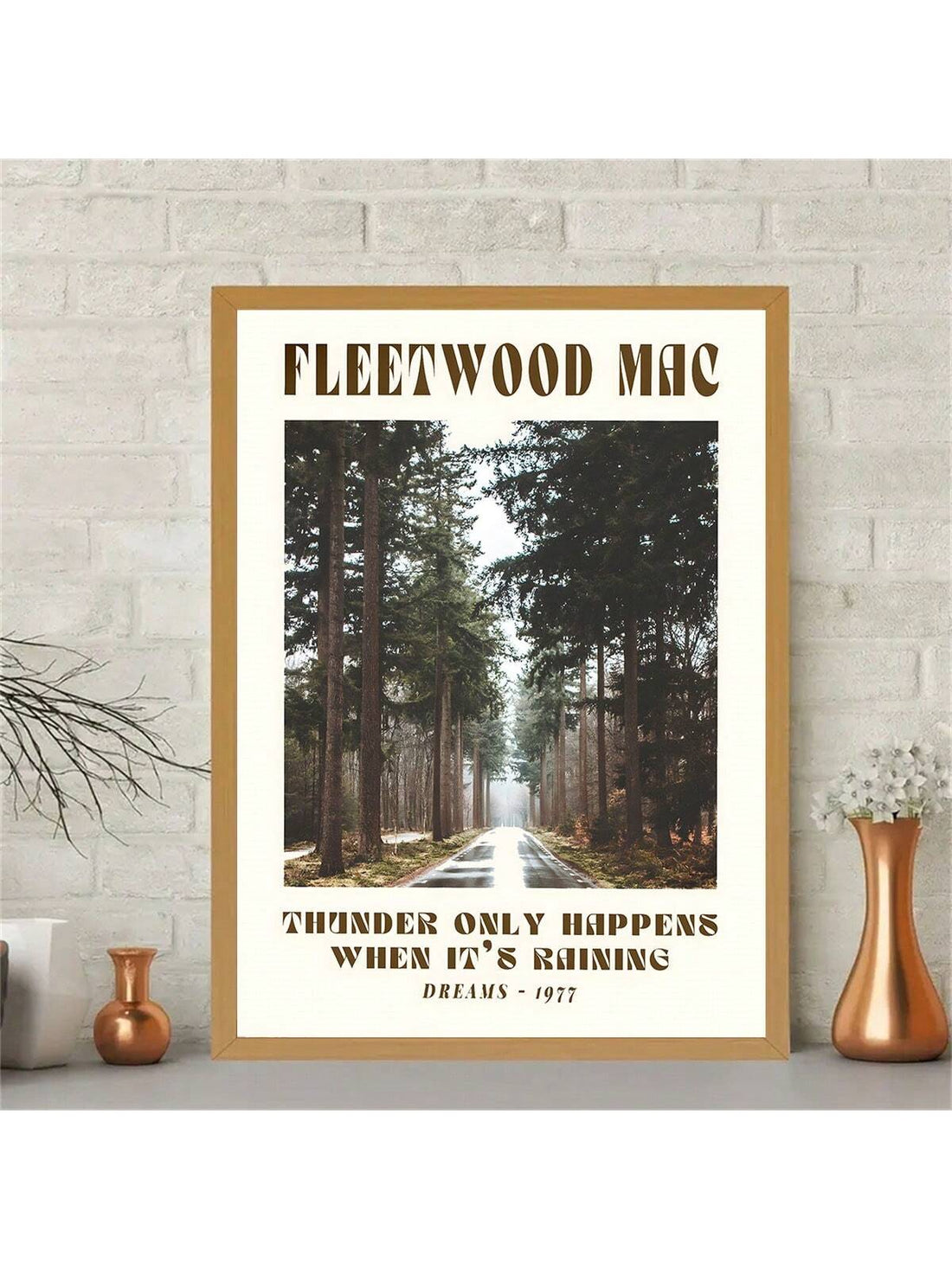This vintage poster is a must-have for music lovers and adds a touch of retro to any home decor. Featuring Fleetwood, this frameless wall art brings a piece of the 70s to your space. Perfect for adding a unique and nostalgic touch to any room.