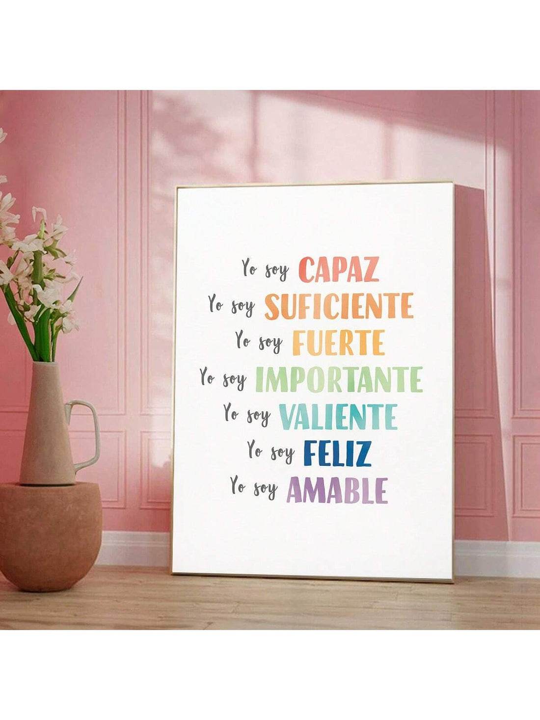 Transform any space with this Inspiring Kids' Canvas Wall Art, featuring positive affirmations designed to encourage confidence and positivity. Perfect for bedrooms, playrooms, or offices, this motivational decor supports a nurturing environment for growth and self-belief. Crafted with durable materials, it adds both visual appeal and uplifting energy to your child's surroundings. Ideal for parents and educators who value meaningful, empowering messages in everyday spaces.