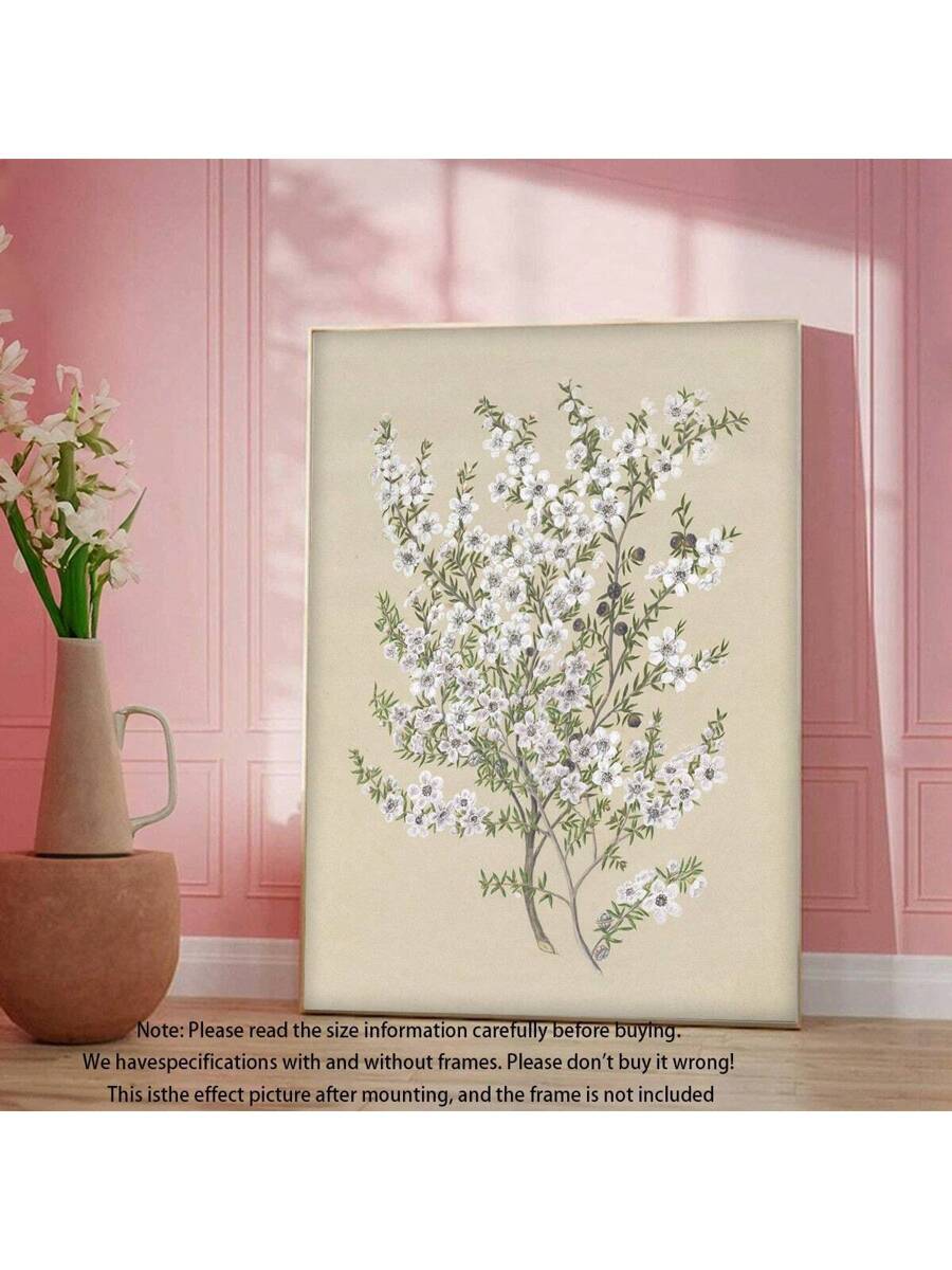 Bring timeless elegance to your space with this framed vintage botanical canvas art. Featuring delicate floral and plant motifs in soft, multicolor tones, this piece seamlessly blends pastorale charm with Scandinavian minimalism. The removable frame makes it easy to customize your display, while the high-quality canvas ensures lasting beauty. 