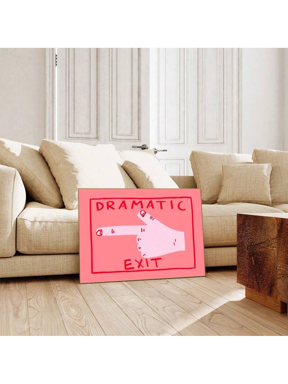 Add a touch of retro charm to your space with our Retro Dramatic Exit Funny Wall Art Poster. This mid-century canvas print will bring a smile to your face with its clever design and adds a touch of aesthetic to any dorm or home decor. Elevate your walls with this unique and stylish piece.