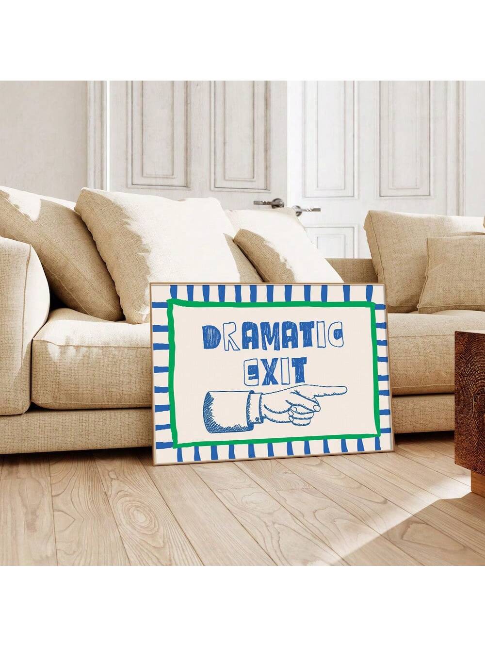 Transform your space with this retro unframed canvas art print featuring a dramatic exit aesthetic. This versatile wall art adds a sophisticated touch to dorms, bedrooms, or living rooms. The unframed design offers flexibility for custom framing options while the high-quality canvas ensures vibrant, long-lasting colors. Perfect for creating a focal point or complementing existing decor with its distinctive retro style.