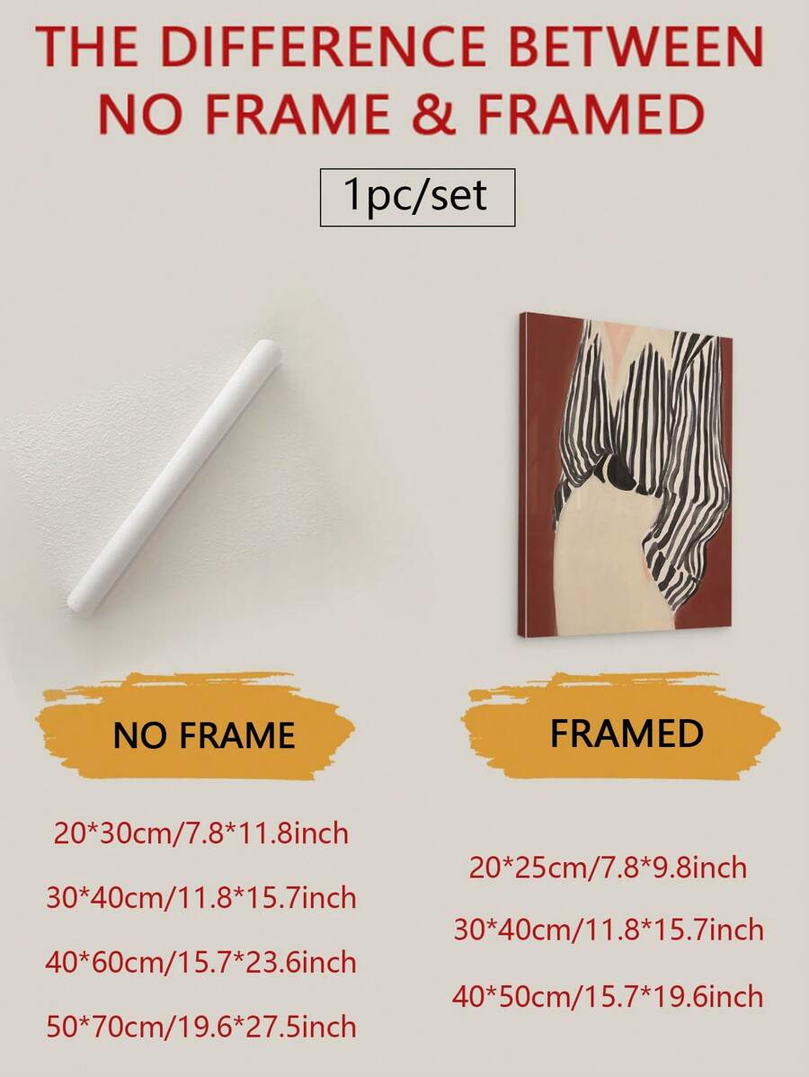 Step into the groovy 70s with our Retro Abstract Woman Silhouette Canvas Art Print. This unframed wall decor boasts vibrant, striped colors and a unique, abstract design. Bring a touch of nostalgia and artistic expression to any room with this retro-inspired piece.