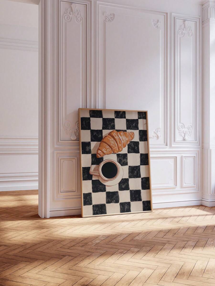 Breakfast wall decor for dining room kitchen nook or pantry with French bistro mood