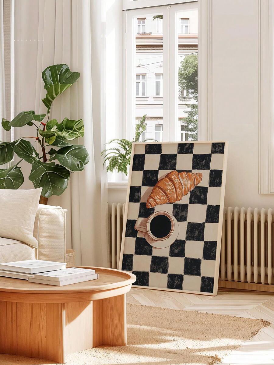 Breakfast wall decor for dining room kitchen nook or pantry with French bistro mood