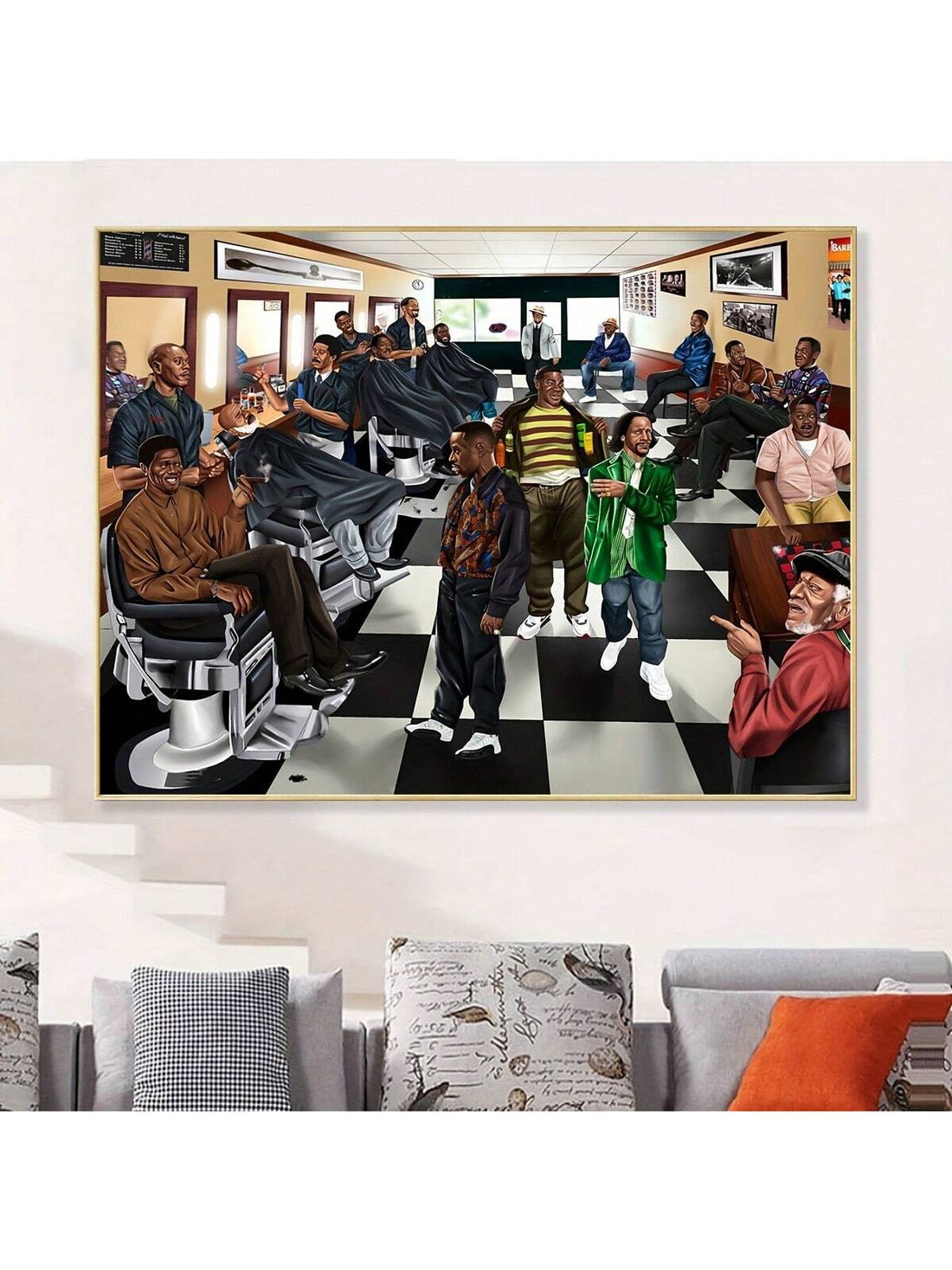 This wooden framed canvas art is the perfect addition to any living room, bedroom, or other space. The chic design adds a touch of aesthetic charm to your walls, while the high-quality materials ensure long-lasting durability. Elevate your home decor with this elegant and stylish piece.