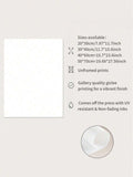 Product info graphic listing unframed print sizes giclee printing and UV resistant non-fading inks