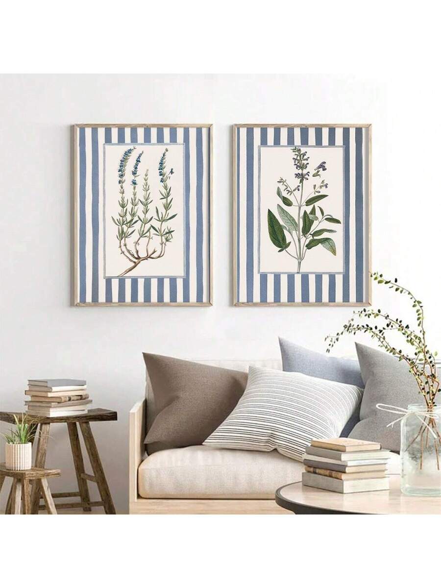 Unrelated pink abstract flower canvas pair shown as another image in media set
