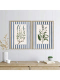 Size guide for two-piece moon and birds canvas set in four portrait dimensions