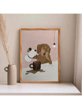 Cat canvas print size and frame option display