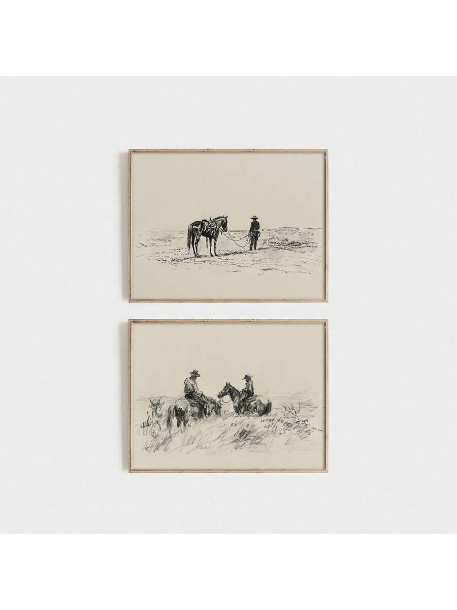 Bring rustic charm into your space with this striking vintage cowboys and horses canvas print. Featuring warm, earthy tones and classic Western imagery, this piece adds character and nostalgia to any room. Perfect for bedrooms, living rooms, or offices, it complements both traditional and eclectic décor styles. The durable chemical fiber canvas ensures long-lasting quality and vibrant colors. Whether you're a Western enthusiast or simply love timeless artwork, this canvas print makes a bold statement while 