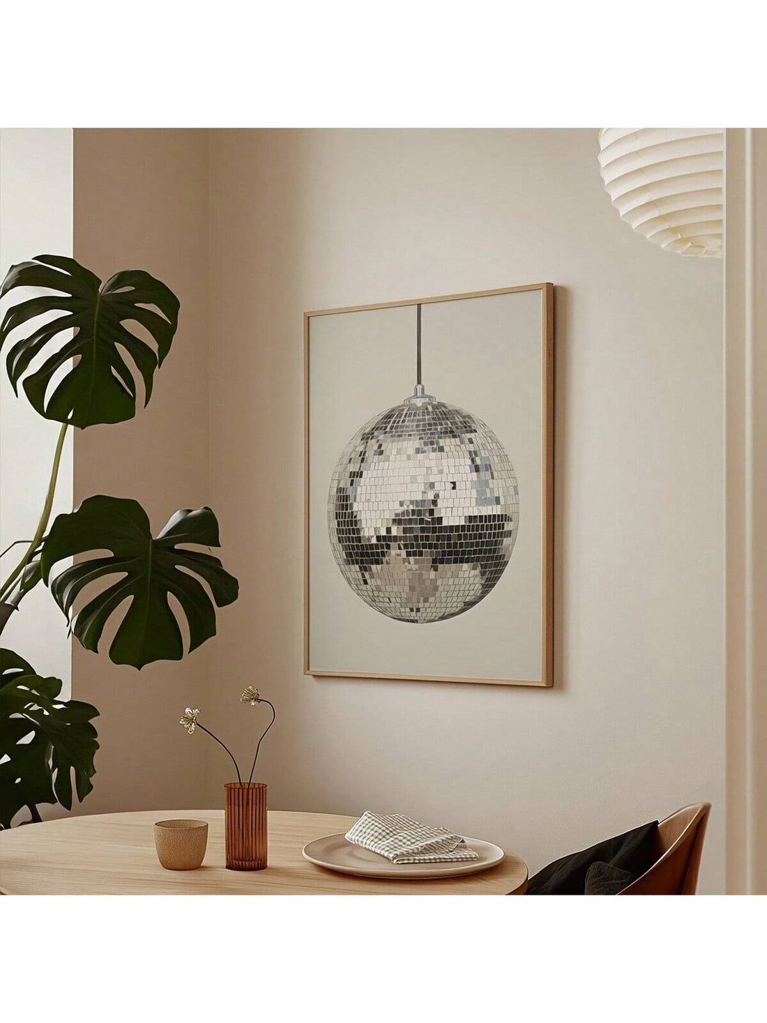 Add a touch of retro glamour to your modern home decor with our Chic Disco Ball Canvas Wall Art. Featuring a stylish and decorative poster, this canvas art piece is sure to elevate the style of any room. Perfect for those who appreciate a blend of vintage and contemporary design.