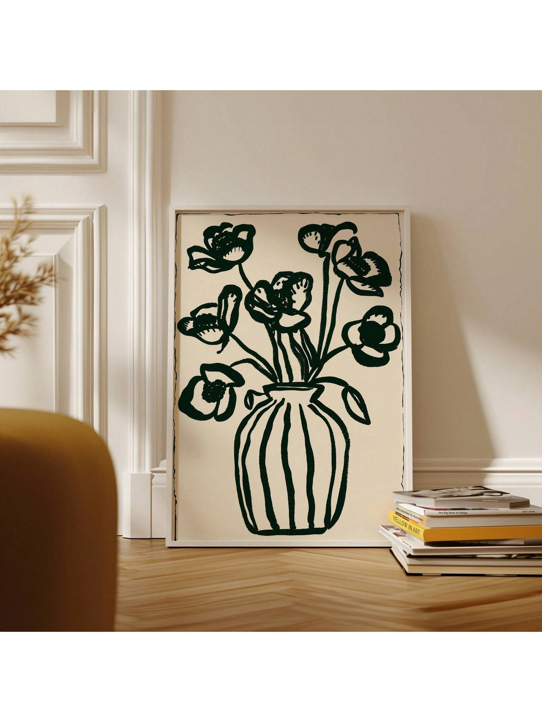 Enhance your modern home decor with our Elegant Abstract Botanical Wall Art. Featuring a beautiful beige and black color scheme, this canvas print adds a touch of sophistication and style to any room. Elevate your space with this elegant piece, perfect for any art enthusiast.