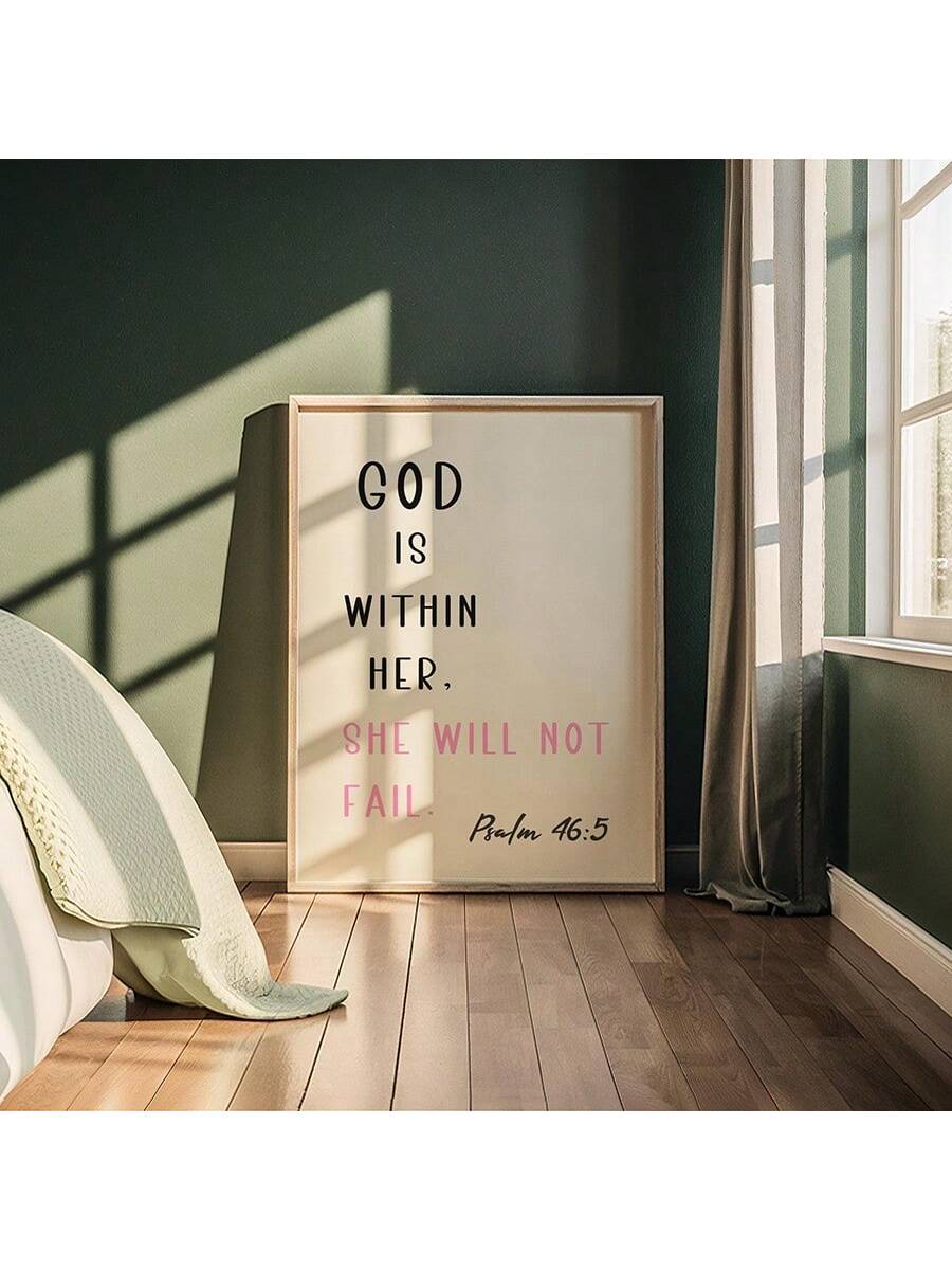Elevate your home decor with our Girly Christian Wall Art. This canvas print features a beautiful pink design and inspiring Bible verse, perfect for adding a touch of faith to your bedroom or living room. Makes a thoughtful gift for anyone in your life seeking aesthetic and spiritual inspiration.