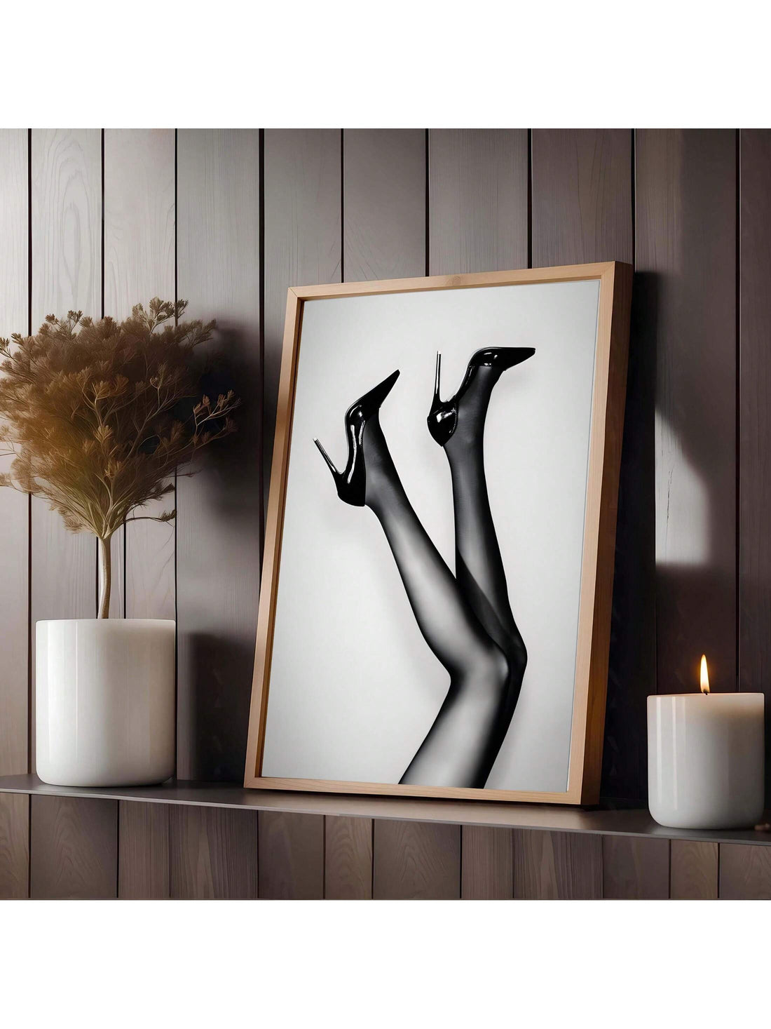 Add a touch of elegance to your space with our Chic Black and White High Heels Canvas Art Print. Perfect for fashion lovers, this luxury piece of wall decor will elevate any room, whether it's your bedroom, living room, or dorm. Crafted with high-quality materials, it's a stylish addition to any home.
