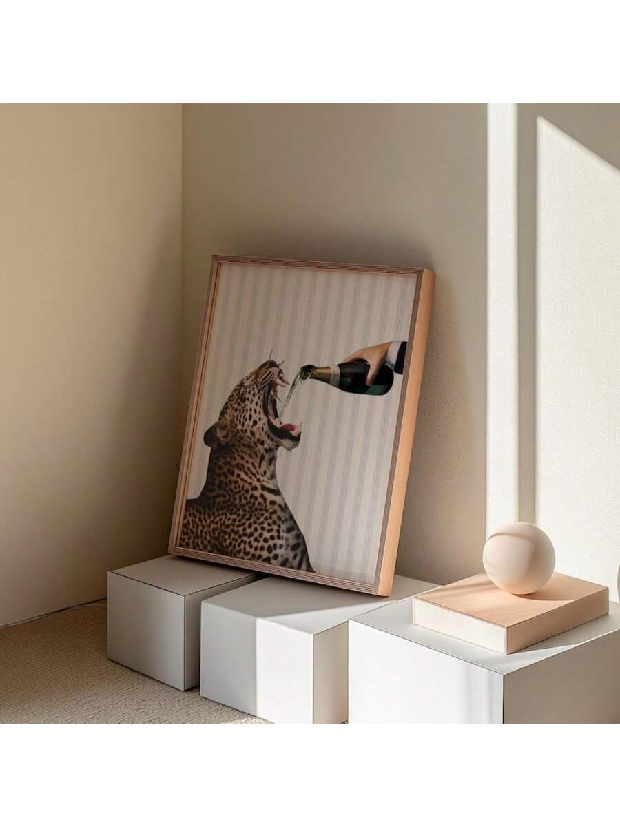 Elevate your interior design with this striking canvas print featuring a sophisticated leopard illustration paired with martini-inspired artistry. Perfect for adding personality to bedrooms, living rooms, or contemporary spaces, this piece combines bold wildlife imagery with playful elegance.