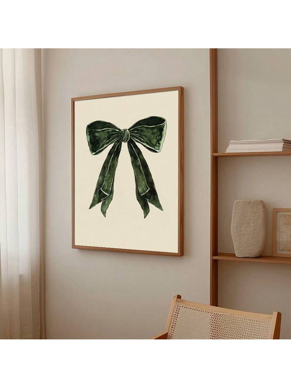 Elevate your space with this striking maximalist green bow canvas print, a bold statement piece that brings retro charm to any room. Featuring vibrant, eye-catching design elements, this artwork celebrates playful aesthetics perfect for dorm rooms, bedrooms, or creative living spaces. The canvas construction ensures durability and lasting color vibrancy, while the timeless bow motif adds personality without overwhelming your décor. Ideal for those seeking to express individuality through art, this piece tra