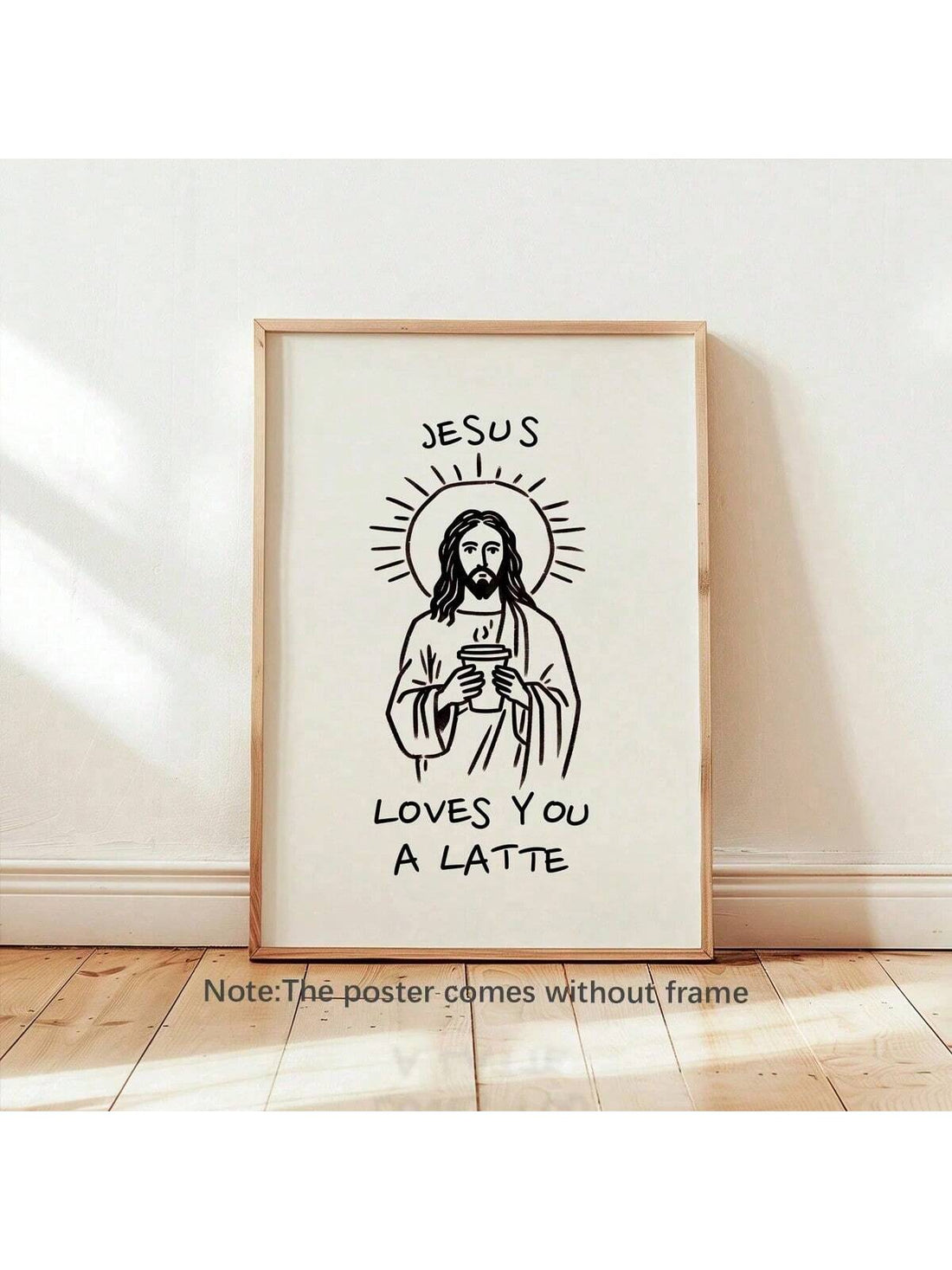 Combine faith and caffeine culture with this charming wall decor piece that brings lighthearted Christian humor to any space. Perfect for coffee enthusiasts and believers alike, this whimsical design features a clever play on words that celebrates both spiritual devotion and morning rituals. Ideal for kitchens, dining areas, or home offices, it sparks conversation while adding personality to your décor.