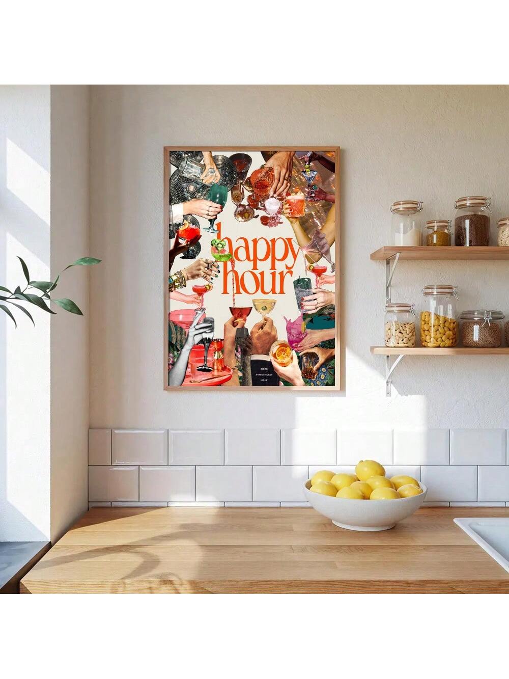Add a touch of retro and a splash of fun to your home with our Maximalist Disco Ball Cocktail Wall Art. This unframed canvas print is the perfect addition to any modern home décor. Embrace happy hour and elevate your space with this unique piece.