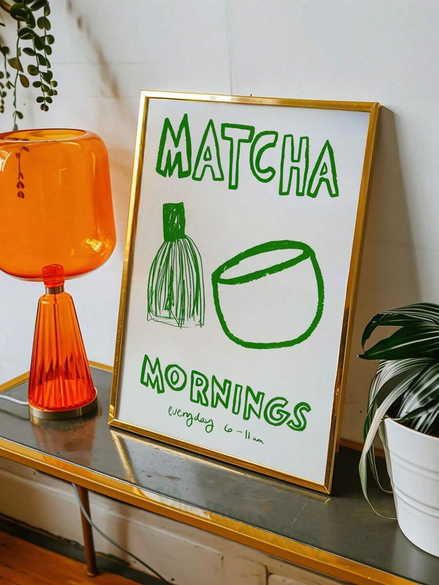 This vintage Mid-Century Modern art print captures the serene essence of matcha green tea culture, perfect for enhancing Japanese-inspired home or office spaces. Unframed for versatile display options, it reflects timeless design with a subtle nod to classic coffee shop aesthetics. Ideal for enthusiasts of minimalism and traditional Japanese decor seeking to add authenticity and calm to their environment.