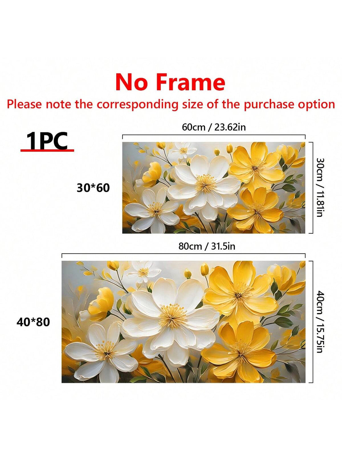 Add a touch of elegance to your living room or bedroom with our Chic Yellow and White Floral Framed Canvas Art. Featuring a delicate floral design, this piece will bring a stylish and sophisticated look to any space. Made with high-quality materials, it is sure to enhance the decor of your home.