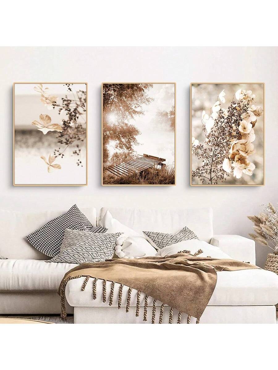 Elevate your living space with this set of three minimalist autumn forest landscape canvas prints. Expertly crafted to capture the serene beauty of fall, these prints add a refined touch to any modern home decor. Their subtle color palette and clean design create a calming atmosphere, perfect for enhancing bedrooms, living rooms, or offices with understated elegance. Durable and easy to display, these canvases effortlessly blend style and tranquility.