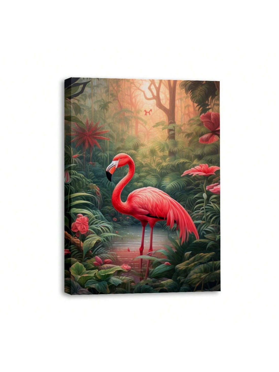 Introduce a touch of summer into your home with our Vibrant Pink Flamingo Canvas Wall Art. The bright pink color and stylish design will add a pop of color to any room, making it the perfect addition for home decor enthusiasts. Enjoy a sunny and vibrant atmosphere with this unique piece.