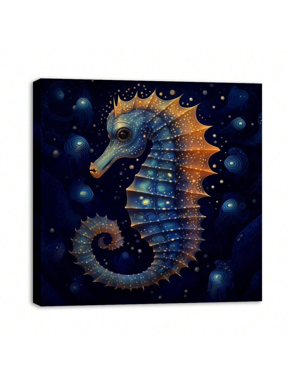 Transform your space into a tranquil oasis with our Seahorse Serenity Framed Canvas Wall Art. The stylish design and premium materials make for a stunning addition to any home decor. Plus, the calming imagery of seahorses will bring a sense of peace and serenity to any space. Add a touch of elegance to your home today.