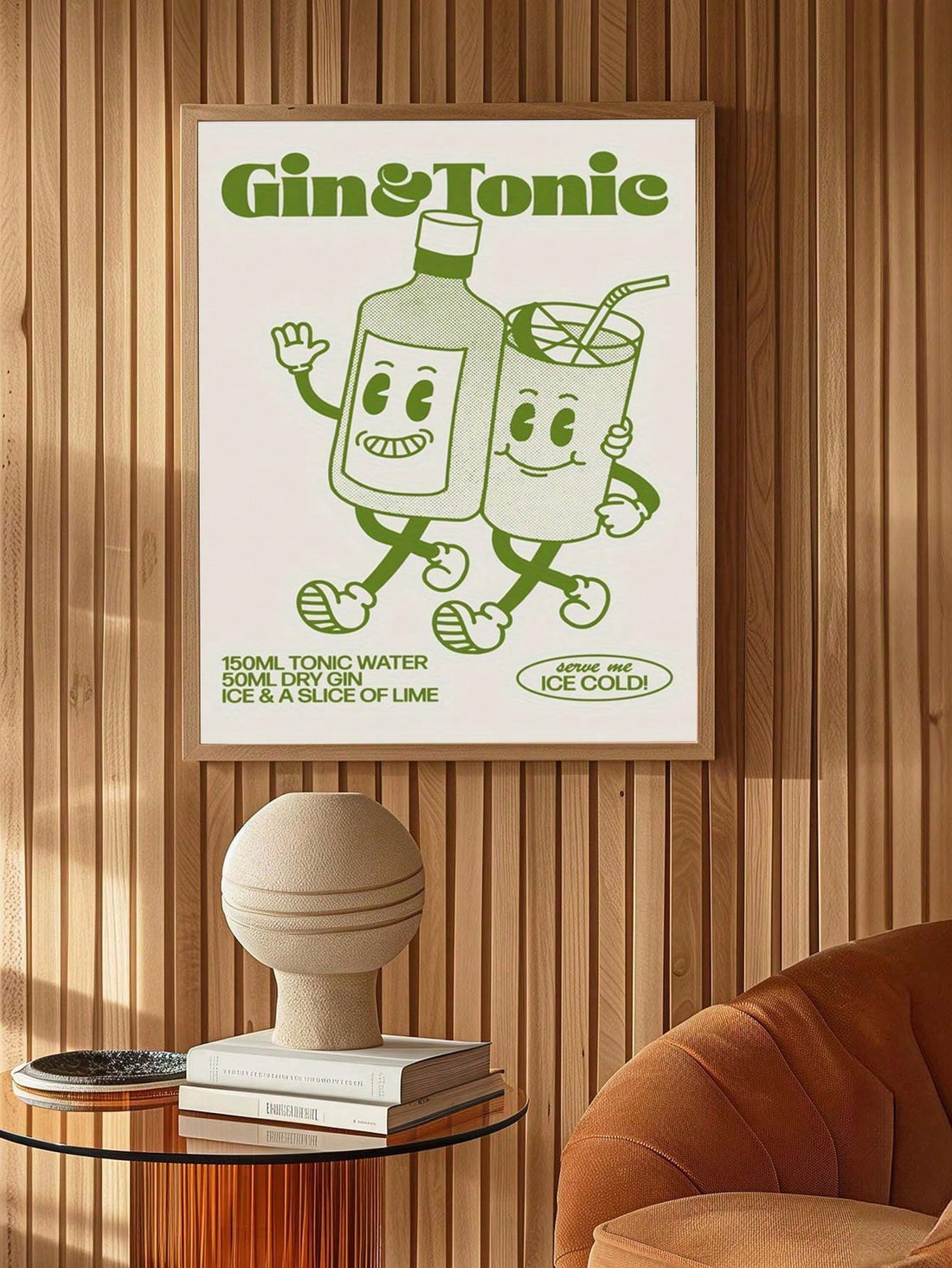 Enhance your home or office with a touch of whimsy and nostalgia with our Cute Vintage Gin and Tonic Cocktail Poster. Featuring charming cartoon art, this poster adds a lively and fun atmosphere to any space. Perfect for cocktail lovers and those who appreciate vintage aesthetics.