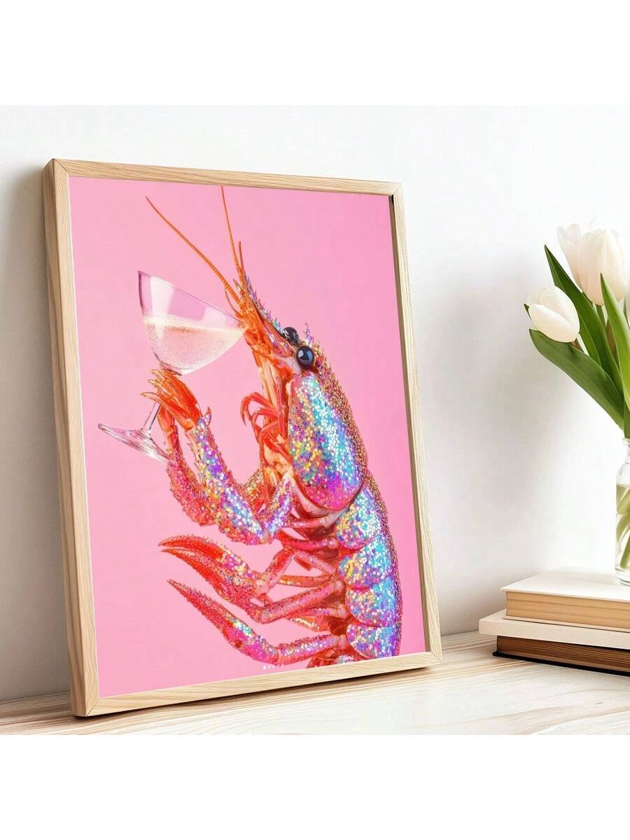 Add a touch of creativity to your modern home decor with our Creative Pink Crayfish Cocktail Wall Art. These aesthetic canvas prints are sure to elevate the style of any room. Made with high-quality materials, the bold colors and intricate design will make a statement in any space.