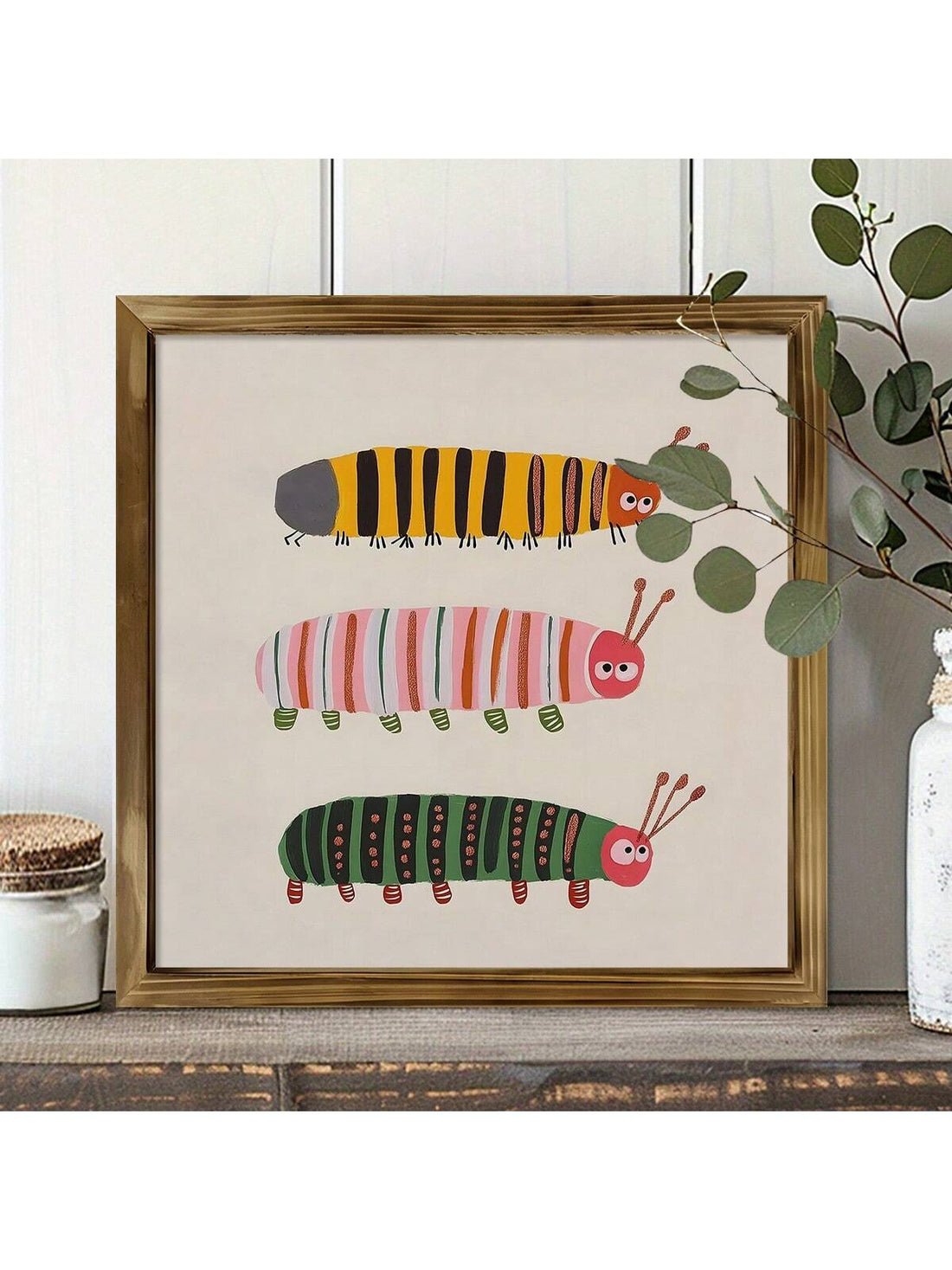 Brighten any child's room or living space with this Colorful Caterpillar Insect Art Poster. Expertly designed to capture attention, it combines vibrant hues and playful imagery to stimulate creativity and curiosity. Perfect for adding a cheerful, educational touch to your décor, this poster enhances the environment with both style and learning appeal. Durable and visually engaging, it’s an ideal choice for parents and educators seeking quality wall art that inspires young minds.