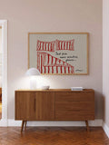 Stay In Bed 5 More Minutes Canvas Wall Art Minimalist Red White Bedroom Decor