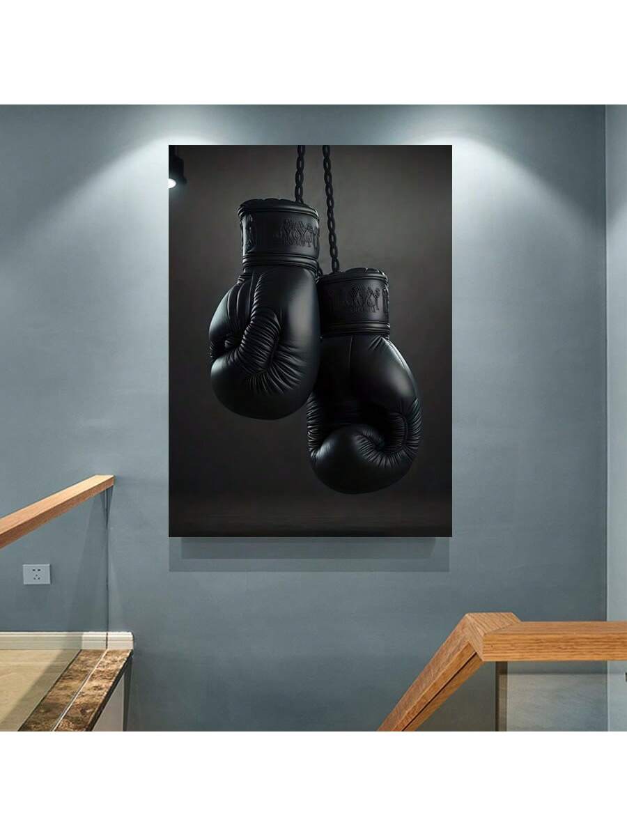 Elevate your space with this Modern Black Boxing Gloves Canvas Poster, a sophisticated piece of wall art perfect for bedrooms and living rooms. Its sleek design captures the essence of strength and style, making it an ideal gift for enthusiasts and decor aficionados alike. Crafted to complement contemporary interiors, this poster adds a bold yet refined touch to any room.