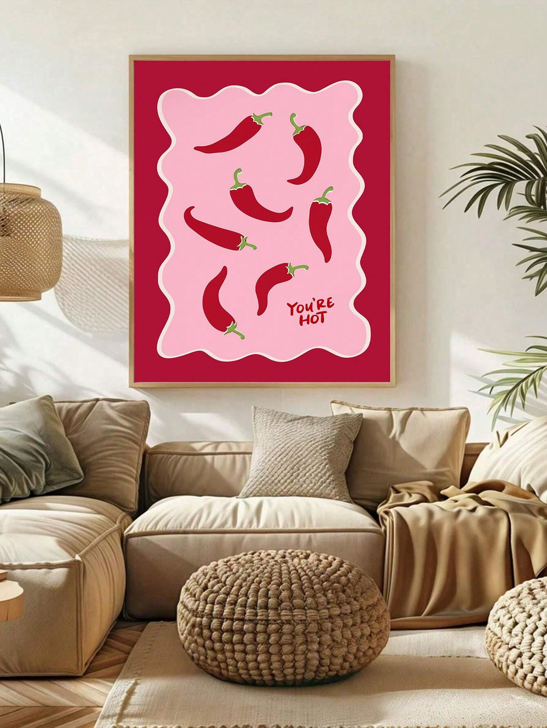Elevate your kitchen decor with our Vintage Chili Canvas Print. This cute wall art poster adds a touch of nostalgic charm to any space. Made with high-quality canvas, it's durable and aesthetically pleasing. Enhance your kitchen with this unique piece, perfect for any food lover.