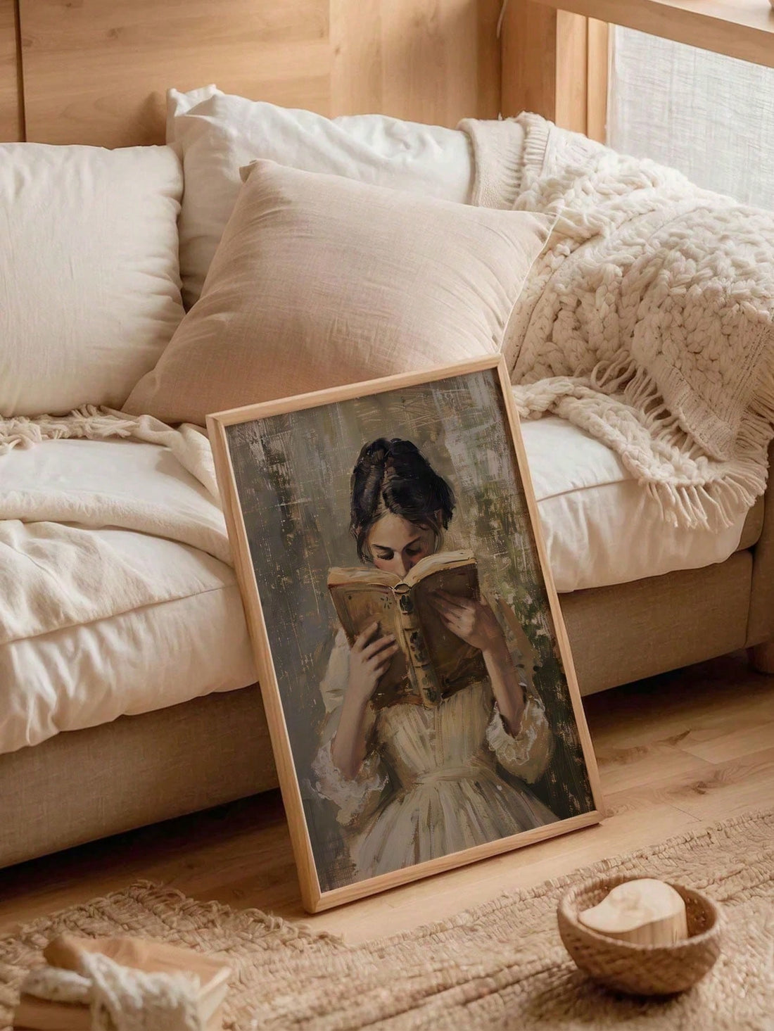 Add a touch of elegance to your bedroom or living room with our Vintage Woman Reading Book Wall Art. This aesthetic canvas print features a classic image of a woman reading, adding a sophisticated and timeless feel to any space. Perfect for book lovers and interior design enthusiasts alike.